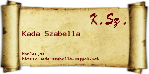 Kada Szabella névjegykártya